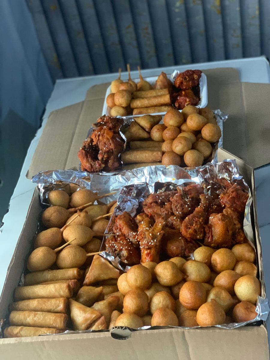 Small chops packs ready for an event by TashBliss Events